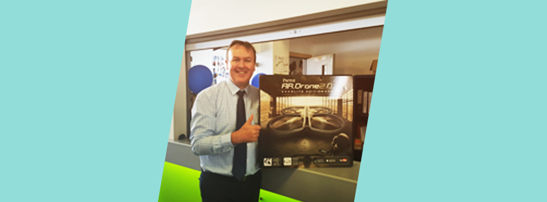 Congratulations to Ed Hodgkinson and Lakeview School – winners of a new drone!