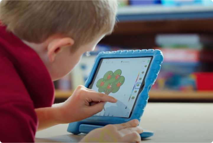 Child using a tablet Child using a tablet