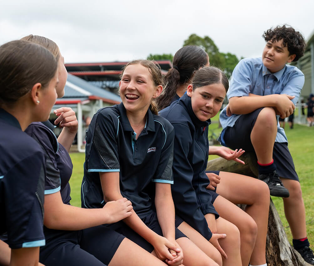Group of students on seat